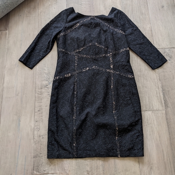Calvin Klein Black Lace Dress 14 - Picture 1 of 3